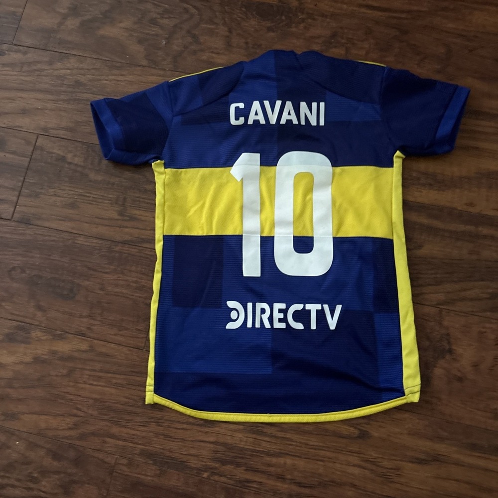Boca Juniors 2024-2025  ADIDAS Home Soccer Jersey  CAVANI Size 4Y